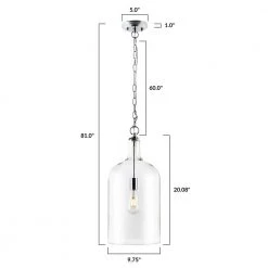 Mia 1-Light Chrome Pendant with Clear Glass Shade by Light Society -Hot Sale Light Society Store chrome clear light society chandeliers ls c310 cm cl 76 1000