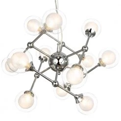 Ghent 12-Light Chrome Chandelier with Clear Glass Shades by Light Society -Hot Sale Light Society Store chrome clear light society chandeliers ls c420 cm cl 4f 1000