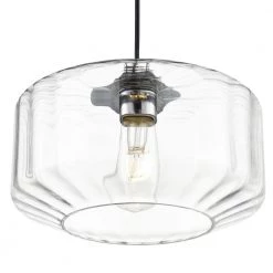 Knox 1-Light Chrome/Clear Shaded Pendant Light with Glass Shade by Light Society -Hot Sale Light Society Store chrome clear light society chandeliers ls c527 cl cm 44 1000