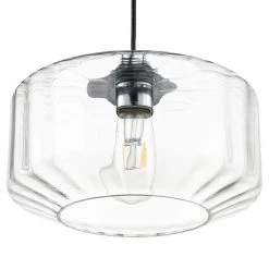 Knox 1-Light Chrome/Clear Shaded Pendant Light with Glass Shade by Light Society -Hot Sale Light Society Store chrome clear light society chandeliers ls c527 cl cm fa 1000