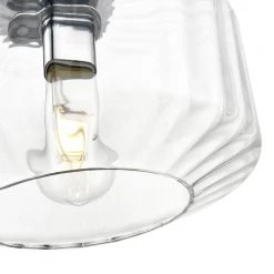 Knox 11.8 in. 1-Light Chrome/Clear Flush Mount with Glass Shade by Light Society -Hot Sale Light Society Store chrome clear light society flush mount lights ls c526 cl cm 44 1000