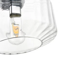 Knox 11.8 in. 1-Light Chrome/Clear Flush Mount with Glass Shade by Light Society -Hot Sale Light Society Store chrome clear light society flush mount lights ls c526 cl cm fa 1000