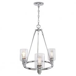 Tiffany 3-Light Chrome Chandelier with Clear Glass Shades by DSI LIGHTING -Hot Sale Light Society Store chrome dsi lighting chandeliers ds18934 1f 1000