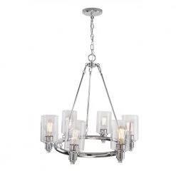 Tiffany 25 in. 6-Light Chrome Chandelier with Clear Glass Shades by DSI LIGHTING -Hot Sale Light Society Store chrome dsi lighting chandeliers ds18936 1f 1000