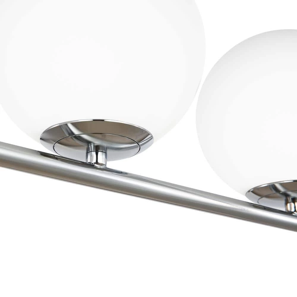 Audra 5-Light Chrome Chandelier/Island Light with Frosted Glass Shades by Light Society 8 Audra 5-Light Chrome Chandelier/Island Light with Frosted Glass Shades by Light Society - Image 6