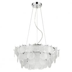 Diske 3-Light Chrome Chandelier with Glass Shade by Light Society -Hot Sale Light Society Store chrome light society chandeliers ls c521 cm 1f 1000