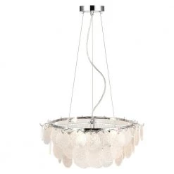 Diske 3-Light Chrome Chandelier with Glass Shade by Light Society -Hot Sale Light Society Store chrome light society chandeliers ls c521 cm 44 1000
