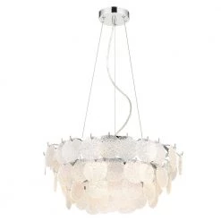 Diske 3-Light Chrome Chandelier with Glass Shade by Light Society -Hot Sale Light Society Store chrome light society chandeliers ls c521 cm 4f 1000