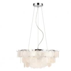 Diske 3-Light Chrome Chandelier with Glass Shade by Light Society