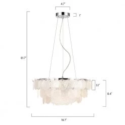 Diske 3-Light Chrome Chandelier with Glass Shade by Light Society -Hot Sale Light Society Store chrome light society chandeliers ls c521 cm 76 1000