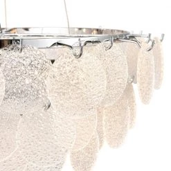 Diske 3-Light Chrome Chandelier with Glass Shade by Light Society -Hot Sale Light Society Store chrome light society chandeliers ls c521 cm fa 1000