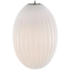 Opal 12 in. Chrome/Opal Pendant Light with Glass Shade by Light Society -Hot Sale Light Society Store chrome opal light society chandeliers ls c340 cm opl 1f 1000