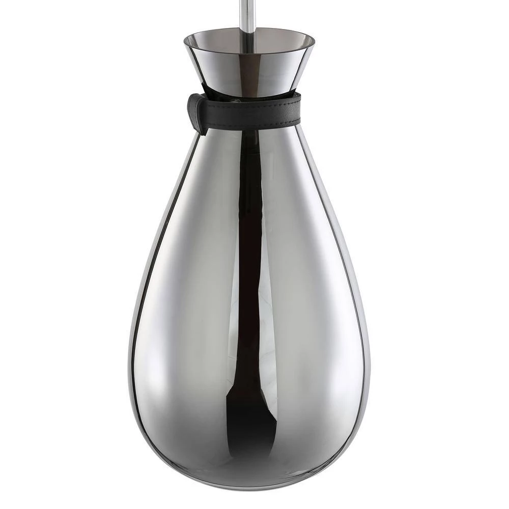 Elea 1-Light Chrome Pendant with Smokey Glass Shade by Light Society 7 Elea 1-Light Chrome Pendant with Smokey Glass Shade by Light Society - Image 5