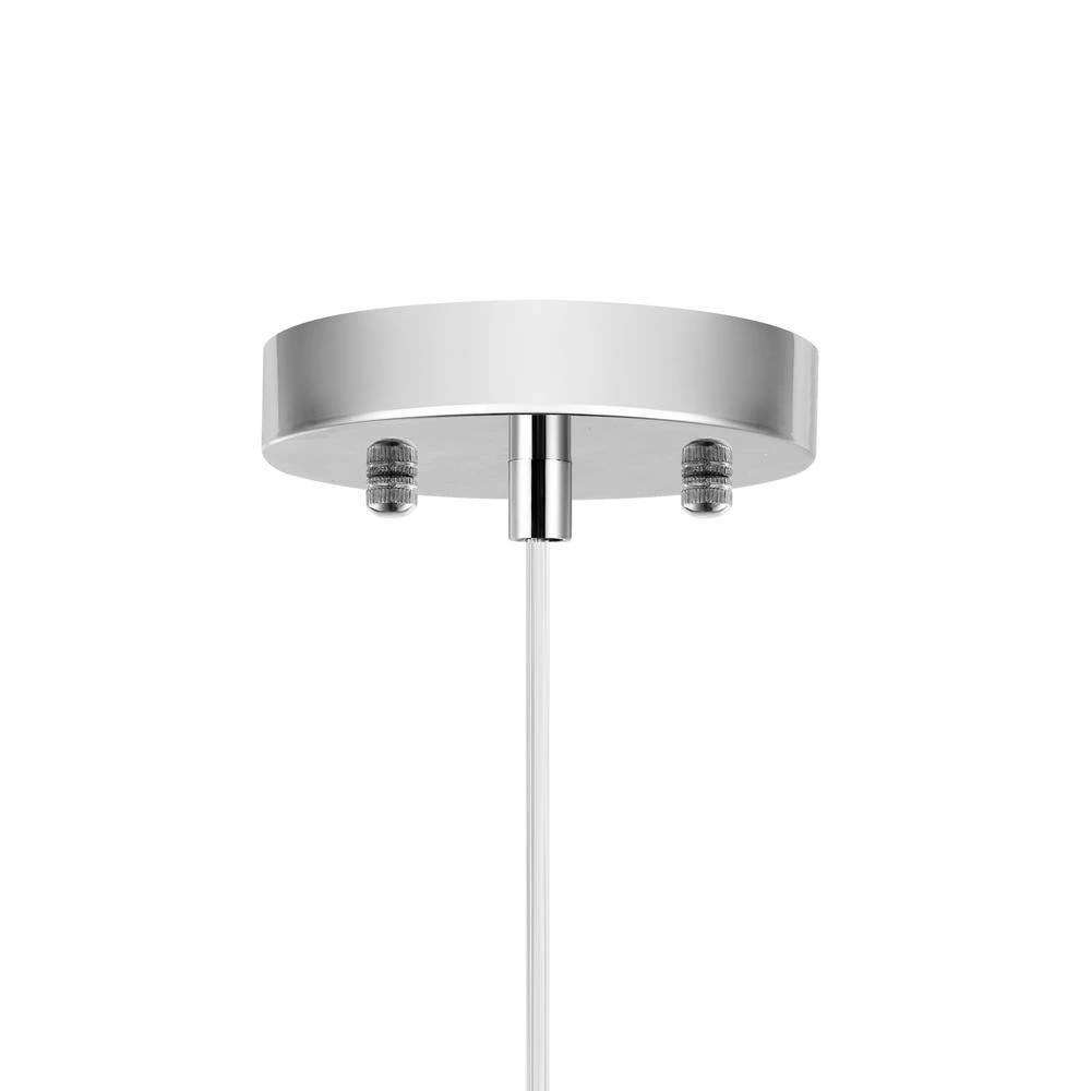 Elea 1-Light Chrome Pendant with Smokey Glass Shade by Light Society 8 Elea 1-Light Chrome Pendant with Smokey Glass Shade by Light Society - Image 6