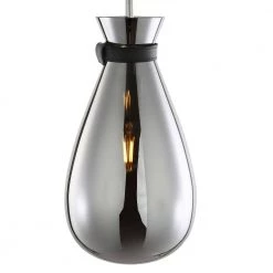 Elea 1-Light Chrome Pendant with Smokey Glass Shade by Light Society 14 Elea 1-Light Chrome Pendant with Smokey Glass Shade by Light Society -Hot Sale Light Society Store chrome smokey light society chandeliers ls c331 cm smk 4f 1000
