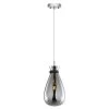 Elea 1-Light Chrome Pendant with Smokey Glass Shade by Light Society