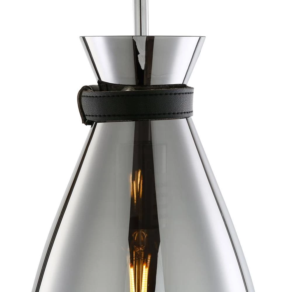 Elea 1-Light Chrome Pendant with Smokey Glass Shade by Light Society 9 Elea 1-Light Chrome Pendant with Smokey Glass Shade by Light Society - Image 7