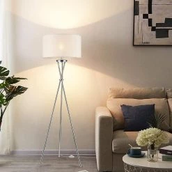 Ebba 59.7 in. Chrome/White Floor Lamp with Fabric Shade by Light Society 17 Ebba 59.7 in. Chrome/White Floor Lamp with Fabric Shade by Light Society -Hot Sale Light Society Store chrome white light society floor lamps ls f509 cm whi 31 1000