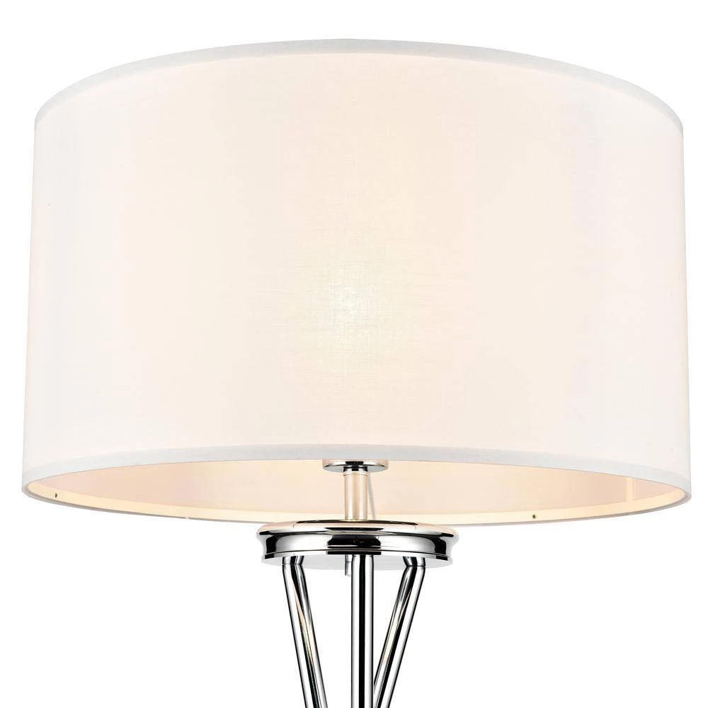 Ebba 59.7 in. Chrome/White Floor Lamp with Fabric Shade by Light Society 7 Ebba 59.7 in. Chrome/White Floor Lamp with Fabric Shade by Light Society - Image 5