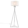 Ebba 59.7 in. Chrome/White Floor Lamp with Fabric Shade by Light Society -Hot Sale Light Society Store chrome white light society floor lamps ls f509 cm whi 64 1000