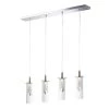 4-Light Chrome Base LED Pendant and Glass Shade Pendant by BAZZ -Hot Sale Light Society Store clear bazz chandeliers p14531crled 64 1000