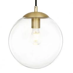 Zeno 1-Light Clear/Brass Globe Pendant with Glass Shade by Light Society 15 Zeno 1-Light Clear/Brass Globe Pendant with Glass Shade by Light Society -Hot Sale Light Society Store clear brass light society chandeliers ls c175 bb cl 1f 1000