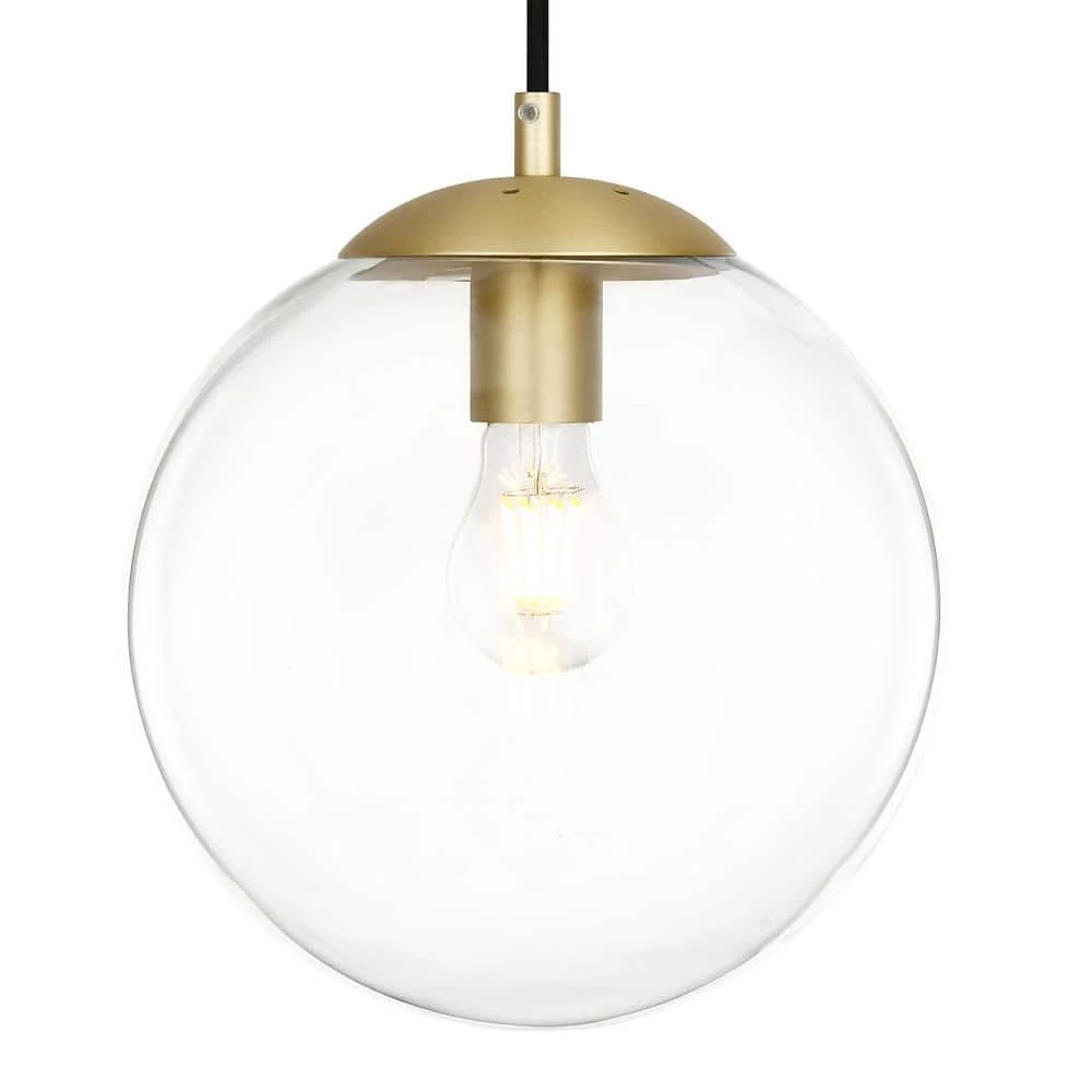 Zeno 1-Light Clear/Brass Globe Pendant with Glass Shade by Light Society 7 Zeno 1-Light Clear/Brass Globe Pendant with Glass Shade by Light Society - Image 5