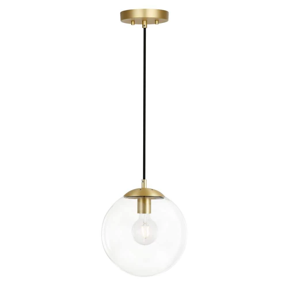 Zeno 1-Light Clear/Brass Globe Pendant with Glass Shade by Light Society 6 Zeno 1-Light Clear/Brass Globe Pendant with Glass Shade by Light Society - Image 4