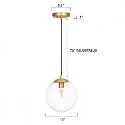 Zeno 1-Light Clear/Brass Globe Pendant with Glass Shade by Light Society 18 Zeno 1-Light Clear/Brass Globe Pendant with Glass Shade by Light Society -Hot Sale Light Society Store clear brass light society chandeliers ls c175 bb cl 76 1000