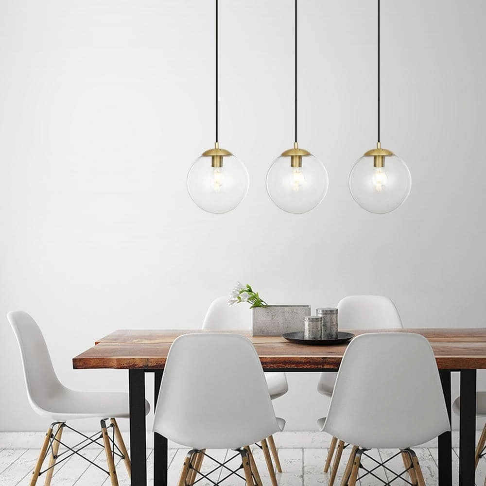 Zeno 1-Light Clear/Brass Globe Pendant with Glass Shade by Light Society 4 Zeno 1-Light Clear/Brass Globe Pendant with Glass Shade by Light Society - Image 2