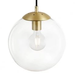 Zeno 1-Light Clear/Brass Globe Pendant with Glass Shade by Light Society 17 Zeno 1-Light Clear/Brass Globe Pendant with Glass Shade by Light Society -Hot Sale Light Society Store clear brass light society chandeliers ls c175 bb cl fa 1000