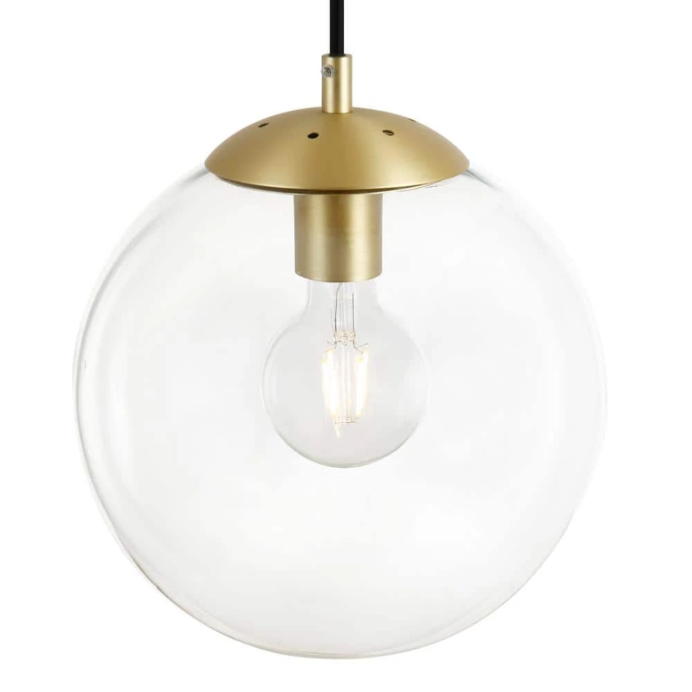 Zeno 1-Light Clear/Brass Globe Pendant with Glass Shade by Light Society 9 Zeno 1-Light Clear/Brass Globe Pendant with Glass Shade by Light Society - Image 7