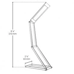 Wireless Integrated LED 8.25 in. Dark Gray with Foldable Construction by BAZZ -Hot Sale Light Society Store dark gray bazz desk lamps t19175dg 4f 1000