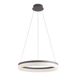 Orion 40-Watt Grey Integrated LED Circular Pendant Fixture by BAZZ