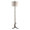 62 in. Driftwood Indoor Floor Lamp with Oatmeal Hardback Drum Shade by DSI LIGHTING