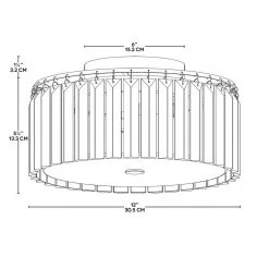 Glam 12 in. 5-Light Frosted Glass LED Flush Mount by BAZZ 9 Glam 12 in. 5-Light Frosted Glass LED Flush Mount by BAZZ -Hot Sale Light Society Store frosted glass bazz flush mount lights c15579crled 4f 1000
