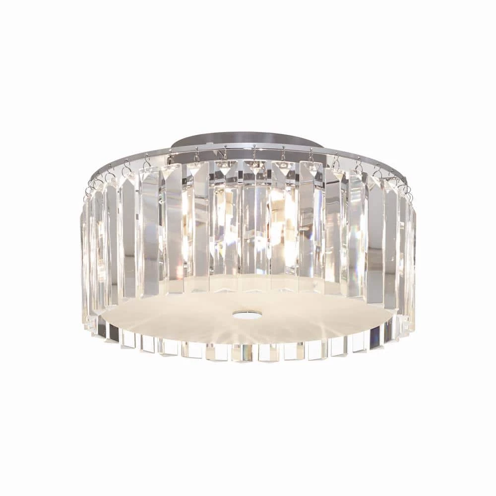 Glam 12 in. 5-Light Frosted Glass LED Flush Mount by BAZZ 3 Glam 12 in. 5-Light Frosted Glass LED Flush Mount by BAZZ