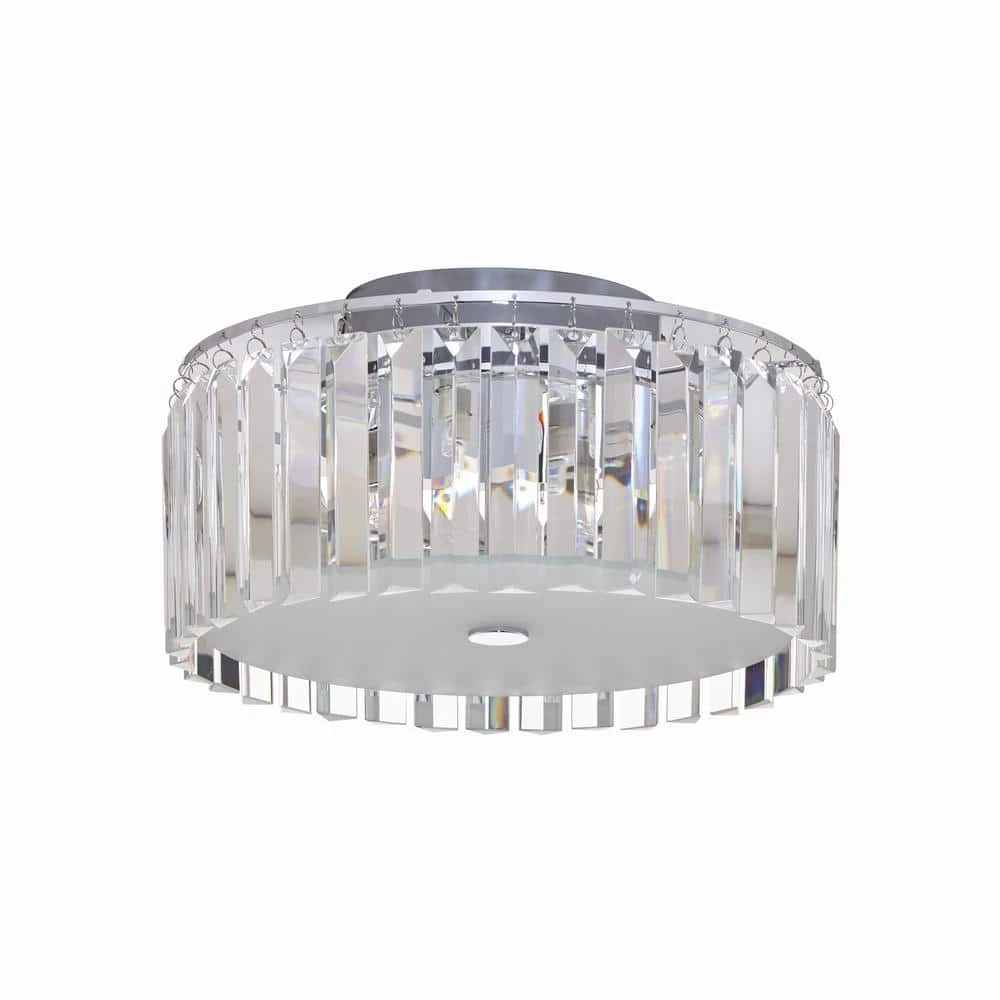 Glam 12 in. 5-Light Frosted Glass LED Flush Mount by BAZZ 4 Glam 12 in. 5-Light Frosted Glass LED Flush Mount by BAZZ - Image 2