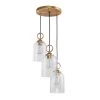 Dianne 3-Light Gold Pendant with Clear Bell Shaped Shades by DSI LIGHTING -Hot Sale Light Society Store gold dsi lighting chandeliers ds18960 64 1000