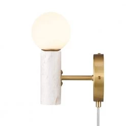 Sena 9 in. Gold/White Wall Sconce by Light Society 14 Sena 9 in. Gold/White Wall Sconce by Light Society -Hot Sale Light Society Store gold white light society wall sconces ls w550 gld wh 44 1000