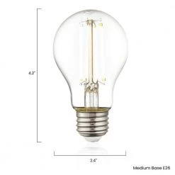 Aria 75-Watt Equivalence A19 Shape LED Filament Light Bulb 2700K (Set of 6) by Light Society -Hot Sale Light Society Store light society led light bulbs ls a19 lf85c x6 76 1000