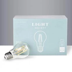 Aria 75-Watt Equivalence A19 Shape LED Filament Light Bulb 2700K (Set of 6) by Light Society -Hot Sale Light Society Store light society led light bulbs ls a19 lf85c x6 fa 1000