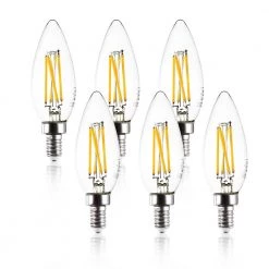 Arden 40-Watt Equivalent C32 LED Filament Clear Light Bulbs (6-Pack) by Light Society