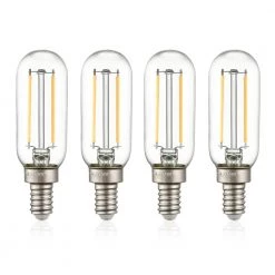 25-Watt Equivalent T8 Tabby Dimmable LED Filament Light Bulb 2700 K (4-Pack) by Light Society