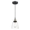 Camberly 1-Light Matte Black/Bronze/Clear Pendant with Glass Shade by Light Society 1 Camberly 1-Light Matte Black/Bronze/Clear Pendant with Glass Shade by Light Society -Hot Sale Light Society Store matte black bronze clear light society chandeliers ls c109 brs 64 1000