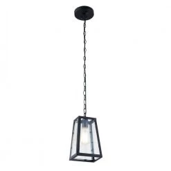 Serendipity 1-Light Matte Black/Clear Pendant with Glass Shade by Light Society -Hot Sale Light Society Store matte black clear light society chandeliers ls c113 1f 1000