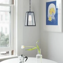 Serendipity 1-Light Matte Black/Clear Pendant with Glass Shade by Light Society -Hot Sale Light Society Store matte black clear light society chandeliers ls c113 31 1000