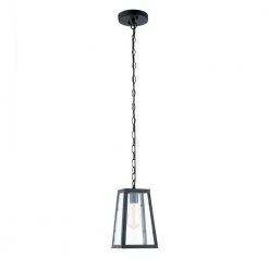 Serendipity 1-Light Matte Black/Clear Pendant with Glass Shade by Light Society -Hot Sale Light Society Store matte black clear light society chandeliers ls c113 4f 1000
