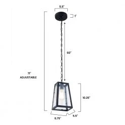 Serendipity 1-Light Matte Black/Clear Pendant with Glass Shade by Light Society -Hot Sale Light Society Store matte black clear light society chandeliers ls c113 76 1000