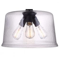 Bennington 3-Light Matte Black Pendant with Water Glass Shade by DSI LIGHTING -Hot Sale Light Society Store matte black dsi lighting chandeliers dshd19521p 44 1000